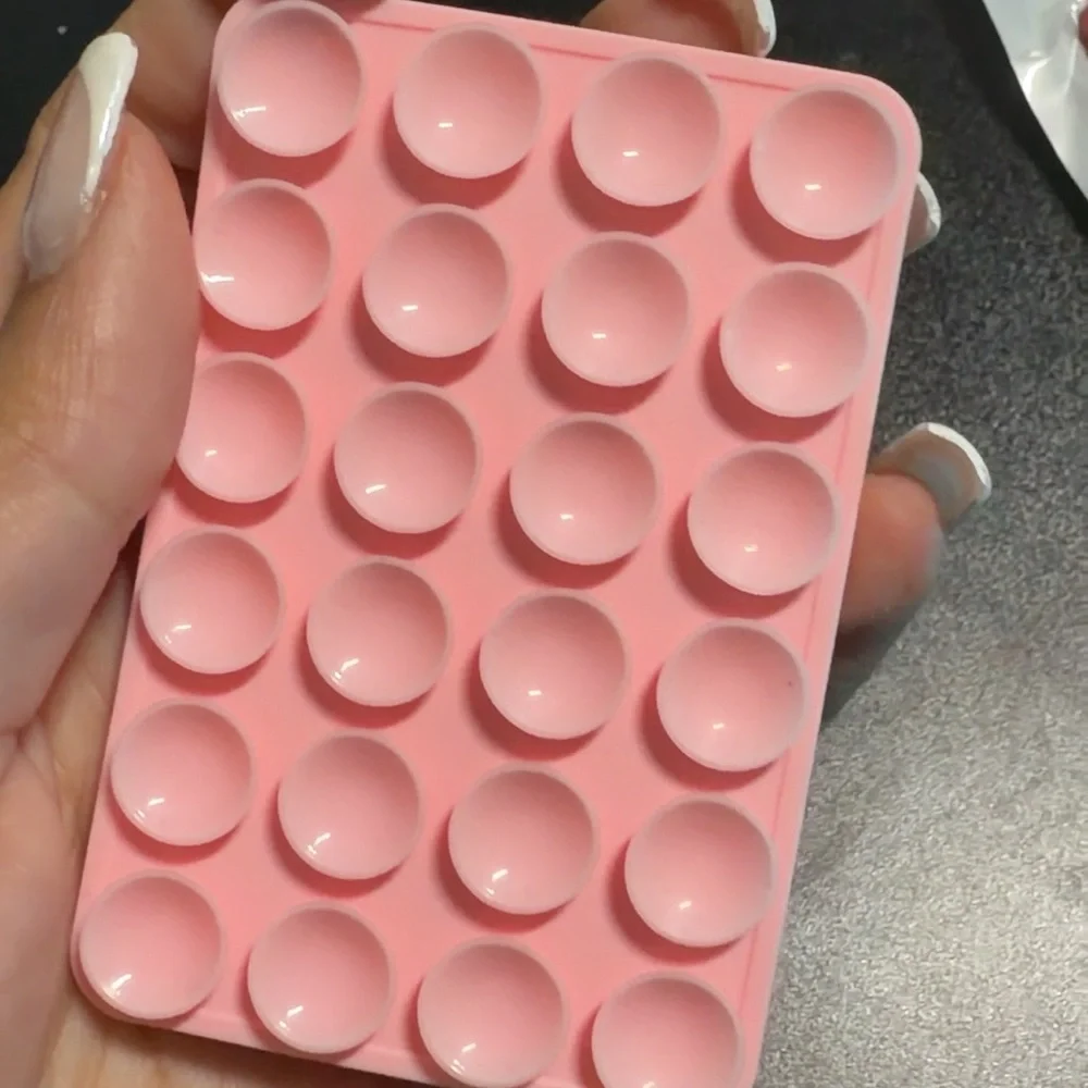 Mint Green Removable Silicone Phone Lip Gloss Holder and Wallet